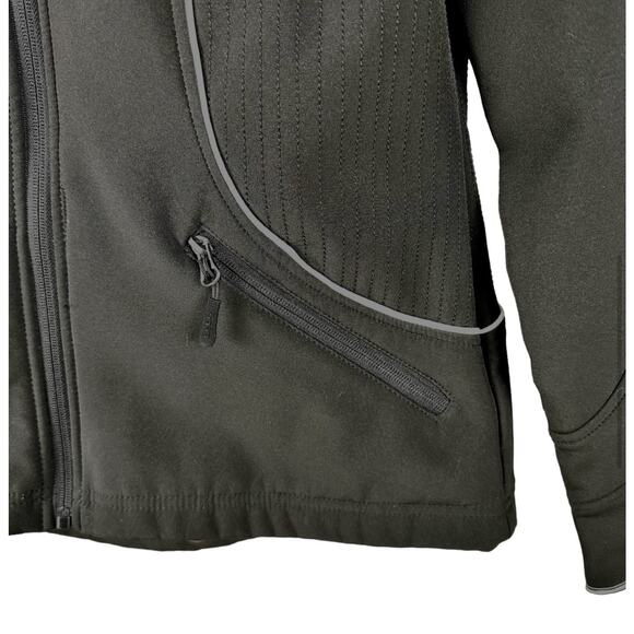 BeBe Sport Athletic Zip-Up Jacket Womens S Reflective Trim Sporty Modern Track - Picture 8 of 11